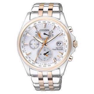  mat rustfri stål med forgyldning quartz med Eco-Drive Dame ur fra Citizen, FC0014-54A